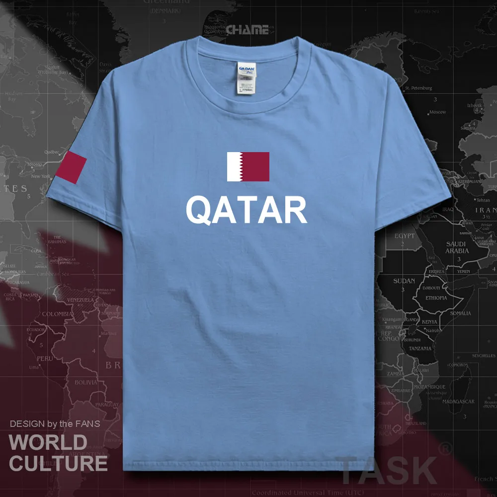 State of Qatar мужские футболки мода 2017 Джерси национальная команда 100% хлопок футболка
