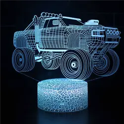 Magiclux переносная тематическая Настольная лампа с ABS основанием и акриловый светильник для доски Monster Truck Mole USB лампа для спальни на Рождество