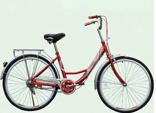 24 дюймов высококачественный легкий Велосипедный спорт женские Велосипедный спорт отдых прямой руль велосипеда аксессуары городской велосипед - Цвет: red