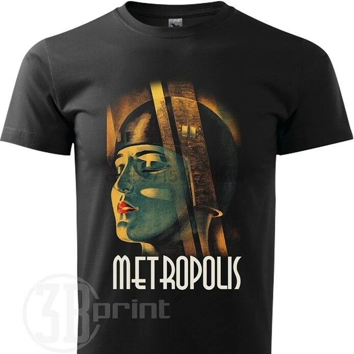 Metropolis арт-деко фильм в жанре фэнтези футболка (1) | Мужская одежда