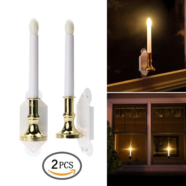 2pcs Lot Solar Led Flameless Window Candle Light Creative Lamp 2pcs Lot Solar Led Flameless Window Candle Light Creative Lamp Night Lights Christmas Decorative
