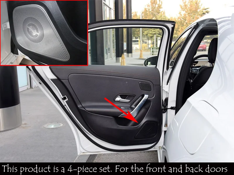 Автомобильная Внутренняя дверь стерео динамик аудио кольцо Крышка звуковая рамка декоративная накладка для Mercedes Benz класс W177 V177 A180 A200