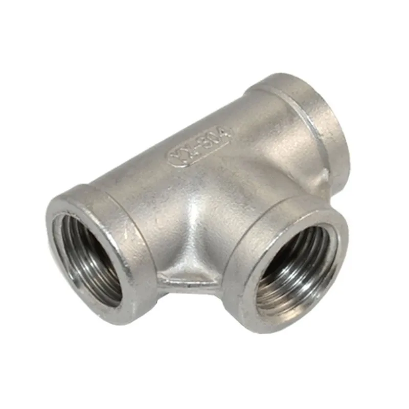 SS304 женское из нержавеющей стали с резьбой 3 Way Tee T трубы фитинг 1/" 1/4" 3/" 1/2" 3/" 1" 1-1/" 1-1/2" " трубная резьба