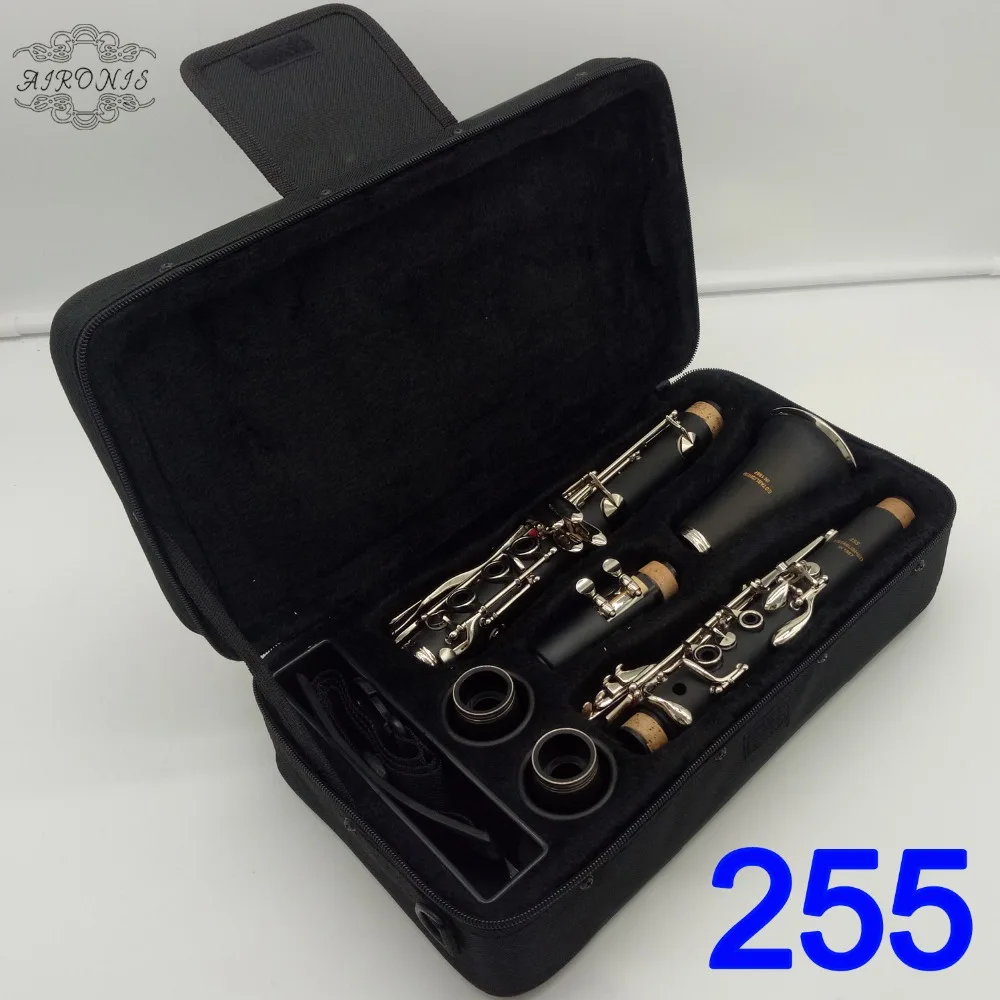 

Professional Bakelite Clarinet 255 Clarinets Bb Nickel Silver Key Musical Instruments With Case Mouthpiece Reeds Accessories