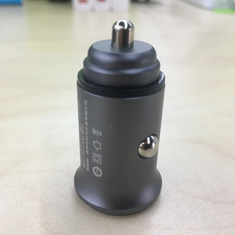 AIFFECT المزدوج USB سيارة مهايئ شاحن 4.8A البسيطة سيارة معدنية-شاحن الهاتف المحمول سيارة شاحن يو اس بي السيارات تهمة 2 ميناء 24 W ل سامسونج