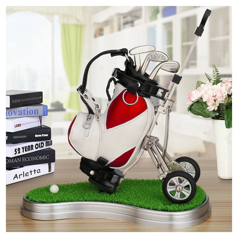 CRESTGOLF Golf trolley bag with 3 Parts of Aluminum Pen Golf Bag Penholder Golf Souvenir Golf Car Accessories