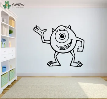 

Mike Wazowski Wall Stickers For Kids Rooms Cute Monsters Removable Vinyl Wall Decal Interior Poster Bedroom Gift Baby DecorSY373