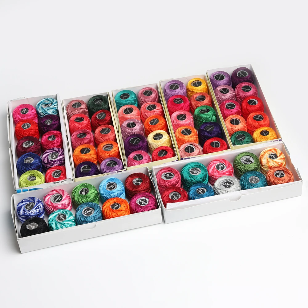 

10 Color per set 5 grams Size 8 Pearl Cotton Embroidery thread Craft Needlework Double Mercerized Egyptian long staple Cotton