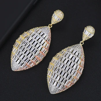 

GODKI New Luxury Water Drop Nigerian Long Dangle Earrings For Women Wedding Cubic Zircon African Indian Dubai Bridal Earrings