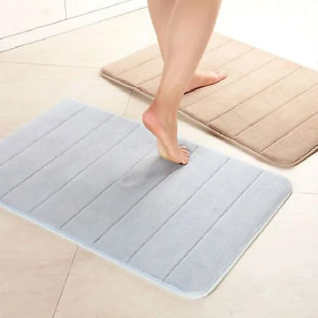 Memory Foam Bath Mats Bathroom Horizontal Stripes Rug Non Slip Memory Foam Bath Mats Bathroom Horizontal Stripes Rug Non Slip C Fleece Mat