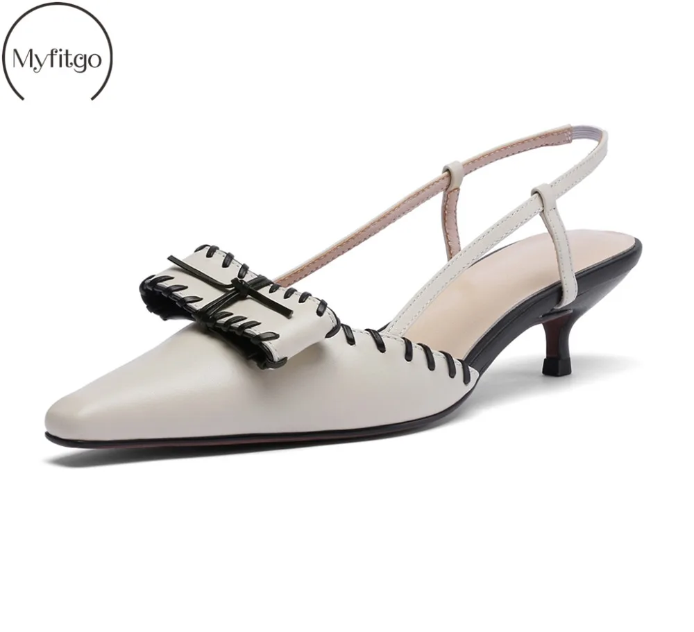 

2019 Spring Heel Med Heels Slingback Sandals Lady Pumps Classics Slip On Shoes Sexy Bowknot Women Party Shoes Wedding Sandals