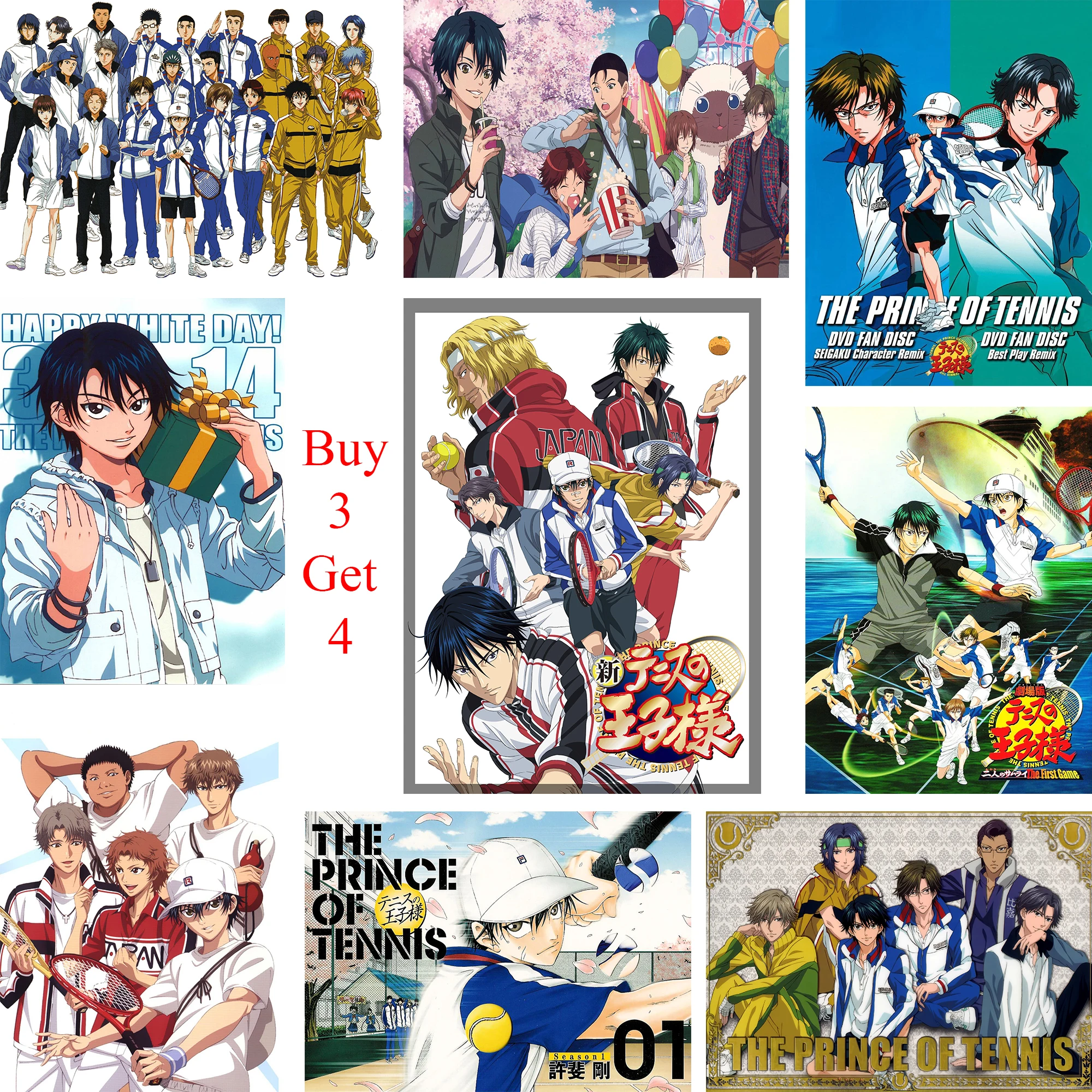 The Prince of Tennis Posters кино стикеры Настенные белая бумага с покрытием принты домашний