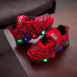 Новые детские светящиеся кроссовки для девочек и мальчиков спортивные кроссовки дышащие детские светодиодные обувь для малышей кроссовки