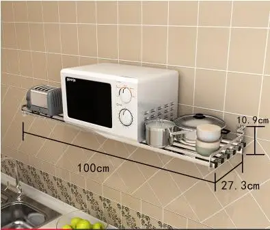 304 кухонная полка из нержавеющей стали, настенная микроволновая печь, настенная электрическая рисоварка, духовка, shelf. 006