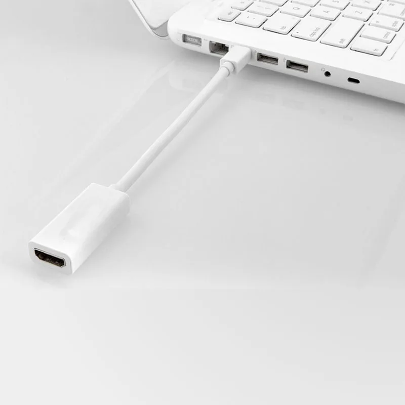 Белый Мини DP к hdmi-кабель, адаптер Mini Displayport Male-HDMI Женский конвертер для ПК Macbook HDTV проектор