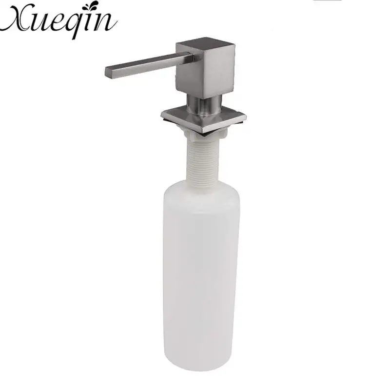 

Xueqin Stainless Steel Liquid Soap Dispenser Detergent Lotion Shampoo Bottle Container Sink Pump For Kitchen Bathroom
