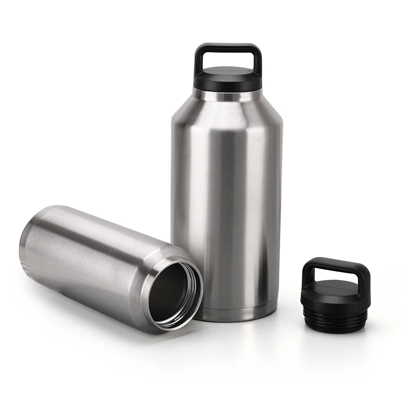 Baratos 550 1100 2000ml de gran capacidad taza de acero inoxidable para coche, termo de doble pared, frasco de vacío portátil, taza aislada para viajar