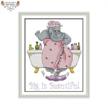 

Your Gift C212 14CT 11CT Counted and Stamped Home Decor Big Is Beautiful Needlework Needlepoint Embroidery Cross Stitch kits