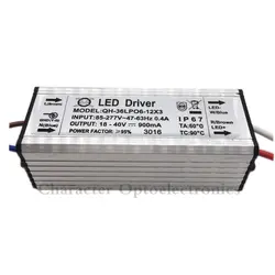 2 шт./лот 6-12x3w dc18-40v 900ma 220 В светодиодный драйвер 18 Вт 30 Вт 36 Вт Питание IP67 Водонепроницаемый постоянного тока драйвер для прожектора