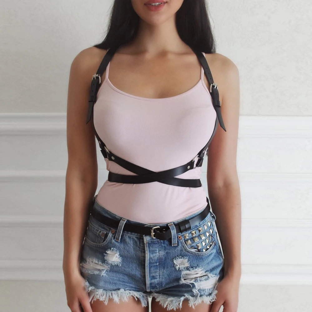 CEA.HARNESS креативные многофункциональные подвязки из искусственной кожи с регулируемыми бретельками для женщин