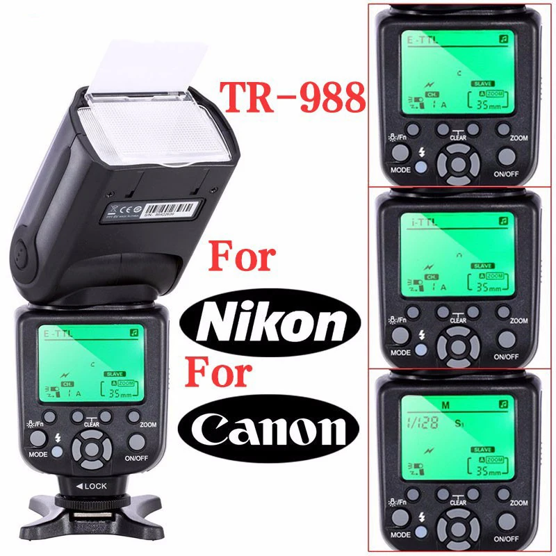 TRIOPO TR-988  TTL-    .  Canon  Nikon