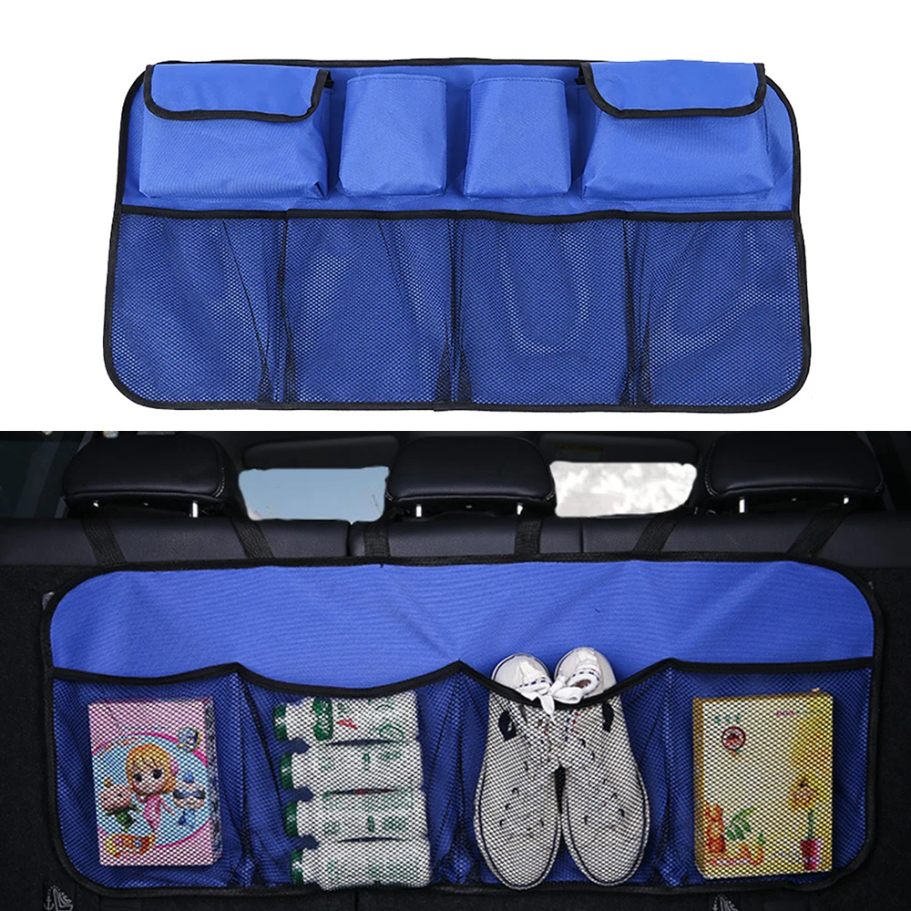 

Adjustable Car Trunk Organizer Backseat Storage Bag Net Multi-use Seat Back Organizers High Capacity car storage organizer