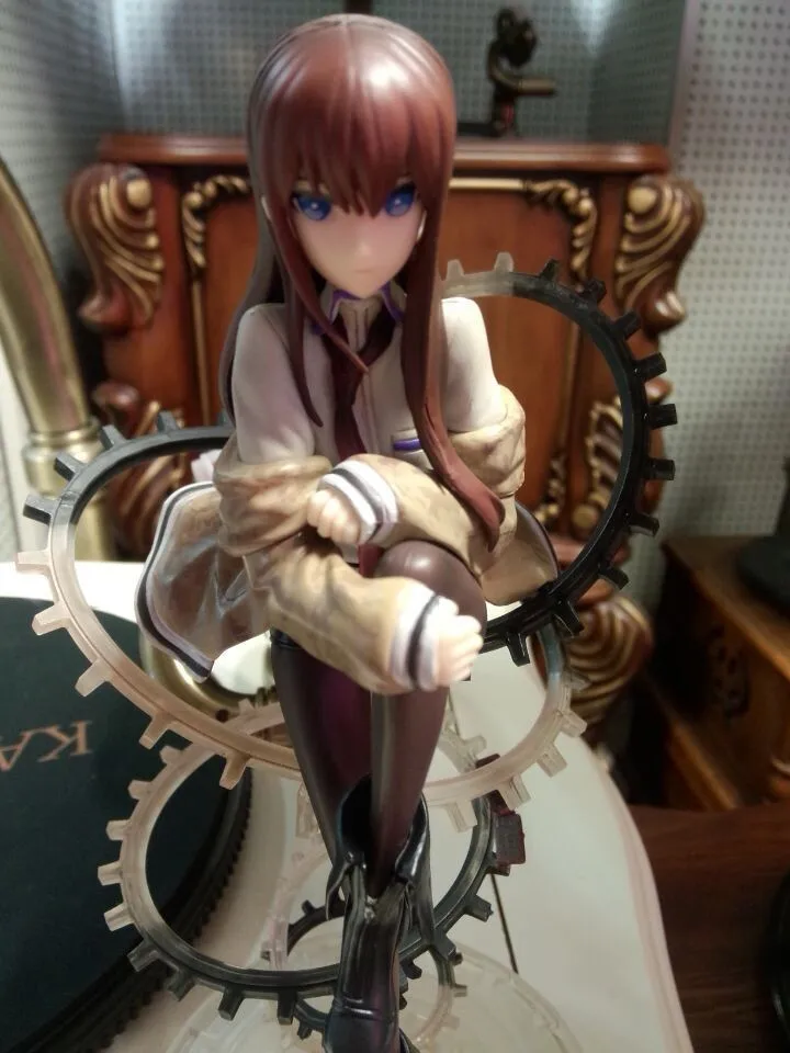 Huong Аниме Фигурка 21 см Steins Gate Makise Kurisu 1/8 Масштаб ПВХ фигурка Коллекция Модель игрушки рождественские подарки