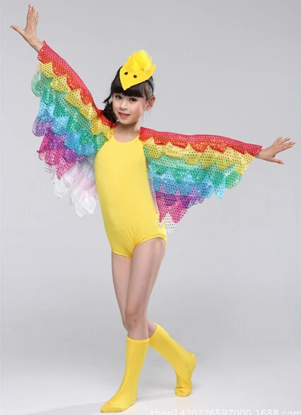 Free Shipping New Yellow Hot Pink Blue Girls Child Kids Fantasia Animal Tweety Carnival Bird Halloween Costume Free Shipping New Yellow Hot Pink Blue Girls Child Kids Fantasia Animal Tweety Carnival Bird Halloween Costume