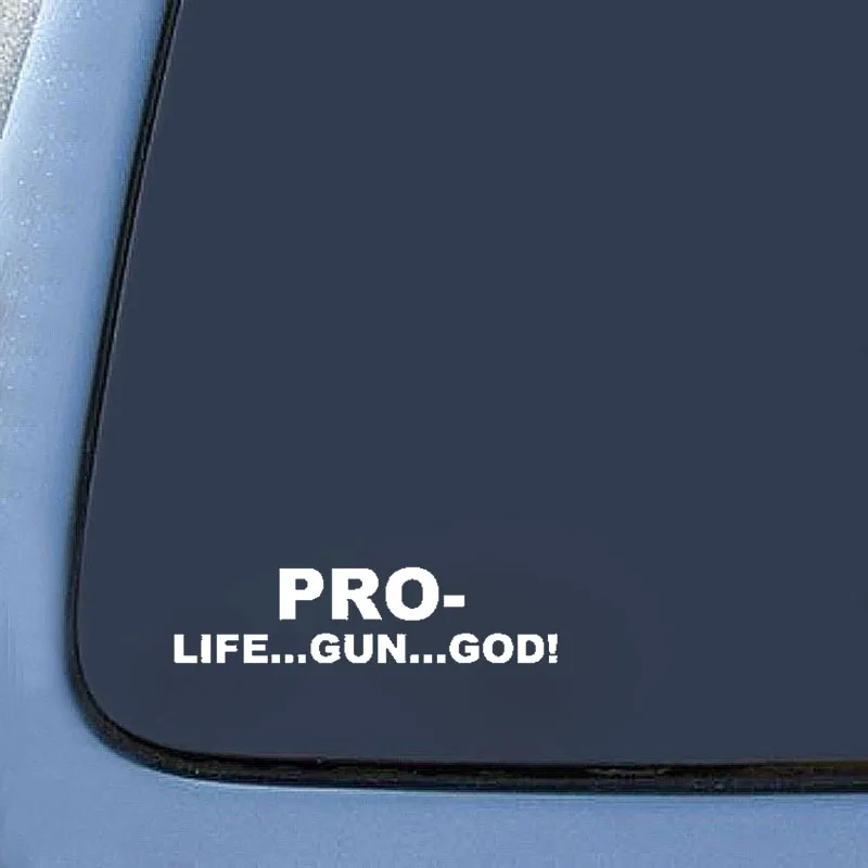 QYPF 16 8 см * 4 1 Мода Pro Life Gun God виниловая ретро отражающая наклейка черная серебряная