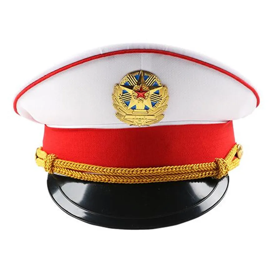  British Fashion red Performance Cap green Military Hat spring army Hats white Captain Caps for Adul