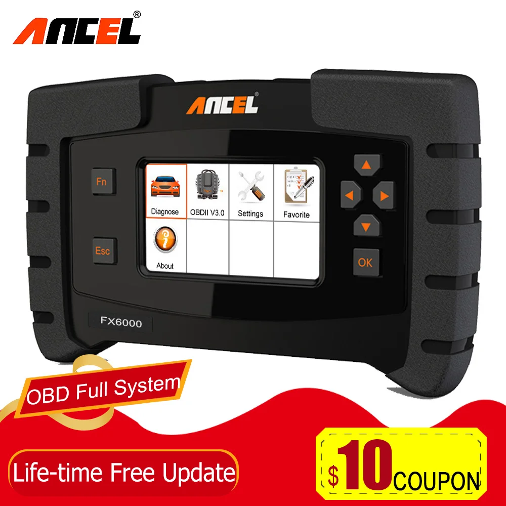 

Ancel OBD2 Car Diagnostic Scanner ECU For All System Scanner Automotive ABS EPB DPF Code Programming OBD Scanner Diagnostic Tool
