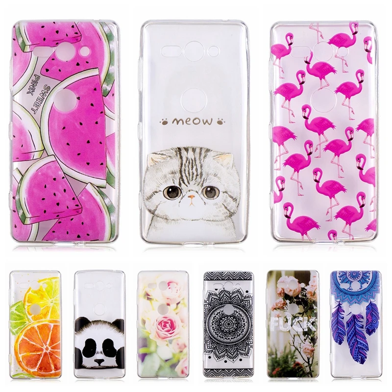 

XZ2 Compact Case on For Coque Sony Xperia XZ2 Case Silicone Cute Cat Cover For Sony Xperia XZ2 Compact Slim TPU Soft Case Fundas