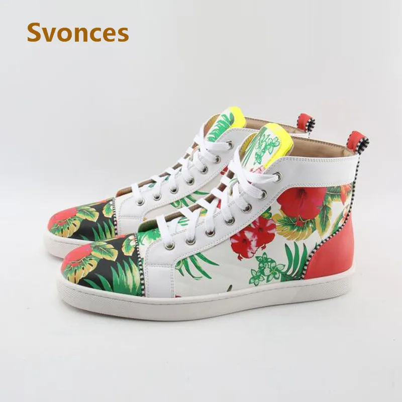 Buy New Fashion Leather Flower Mens Casual Shoes