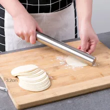 OTHERHOUSE 1 шт. Нержавеющая сталь скалка для теста миксер для теста с поддерживающим роликом для выпечки торта для выпечки, пиццы с антипригарным покрытием кухня Пособия по кулинарии инструменты