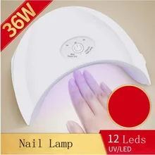 Абсолютно 36 Вт Сушилка для ногтей 12 шт. Светодиодный УФ лампа отверждения всех типов гелей лак для ногтей лампы с USB зарядкой