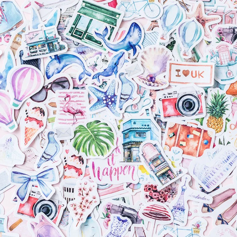 40 Pcs Reizen Serie Mooie Sticker Fotoalbum Scrapbook Papier Decoratie