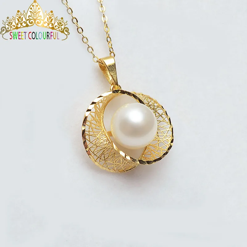 18K-Yellow-Gold-Necklace-10-11MM-Natural-Pearls-16-inch-41cm-and-18-inch-46-cm