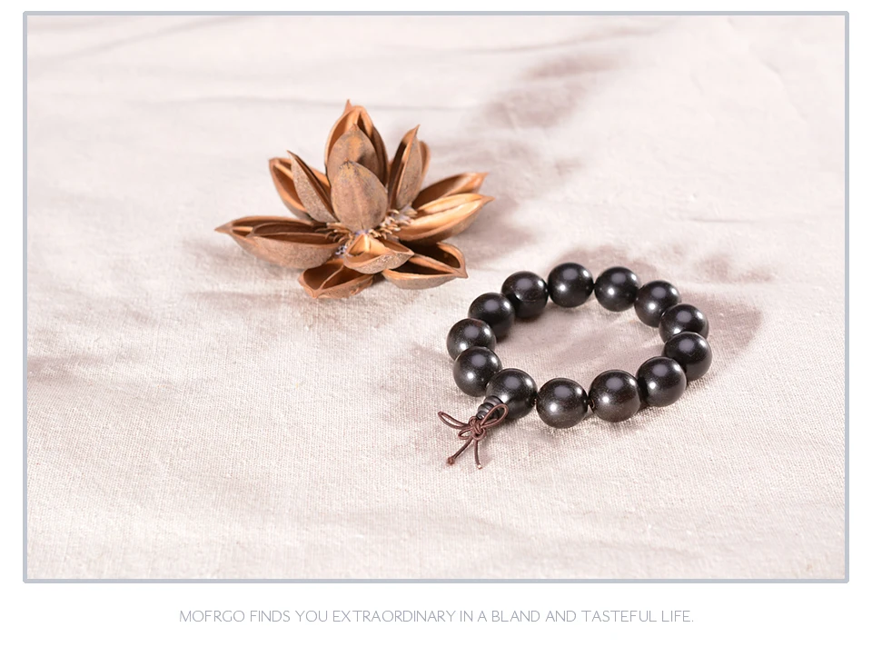 Натуральный эбонитовый бусины Браслет Подвески буддистские четки для медитации и молитвы Йога деревянный браслет для Для мужчин Для женщин ювелирные изделия дропшиппинг
