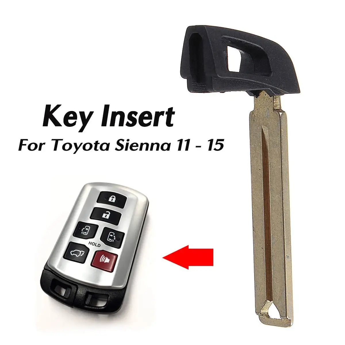 

Car Smart Insert Remote Emergency Key Blade Blank Uncut Blade Prox Insert For Toyota Sienna 2011 2012 2013 2014 2015