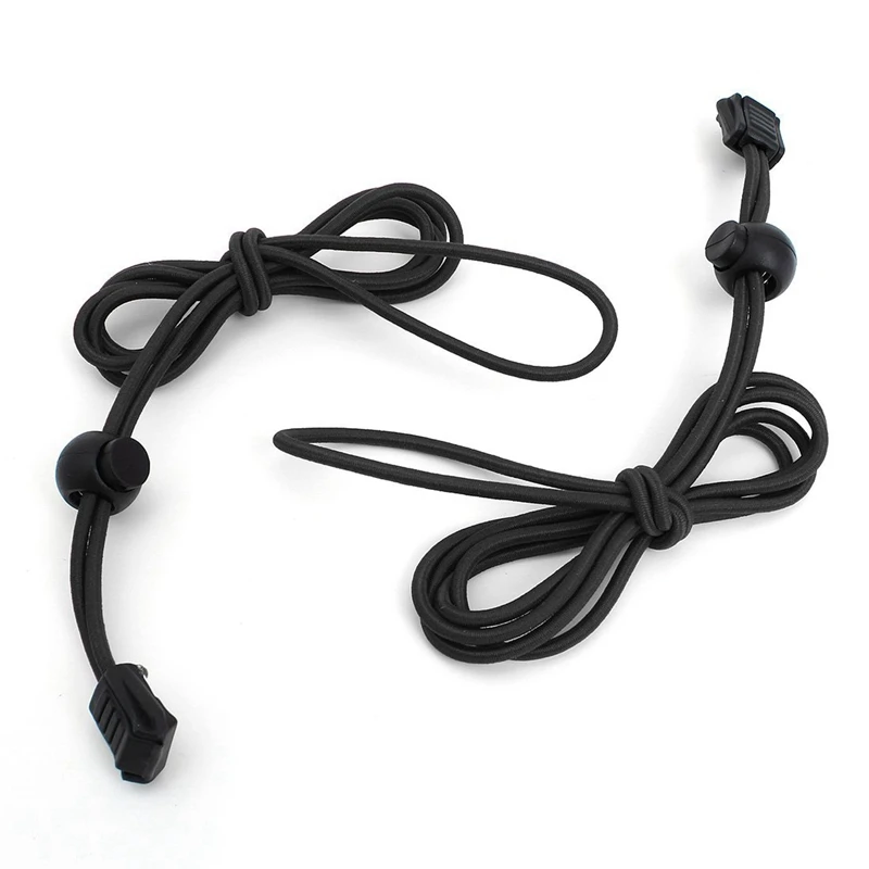 

One pair of elastic shoelace lock lock shoelace 120 cm black