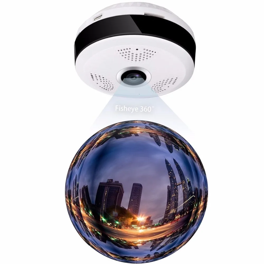 Круики 1080P 3D VR CCTV Wi Fi IP камера 360 градусов рыбий глаз ночное видение панорама
