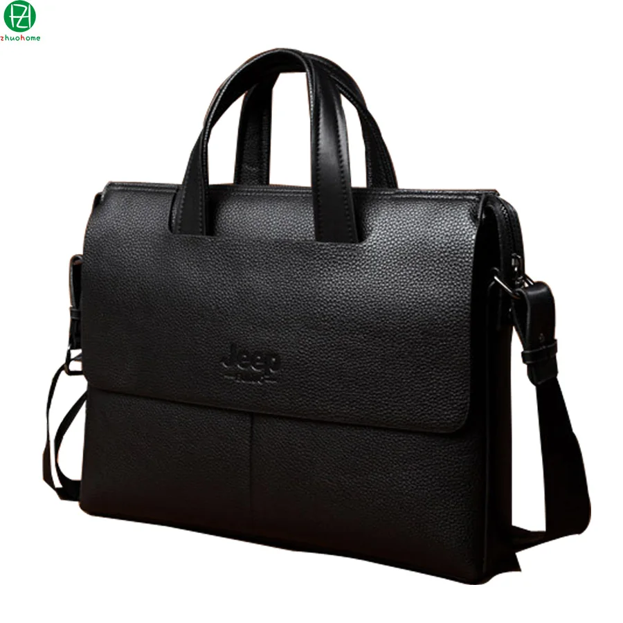 

luxury brand business leather man handbags England Style briefcase men messenger Laptop bags 14" men crossbody shoulder bags