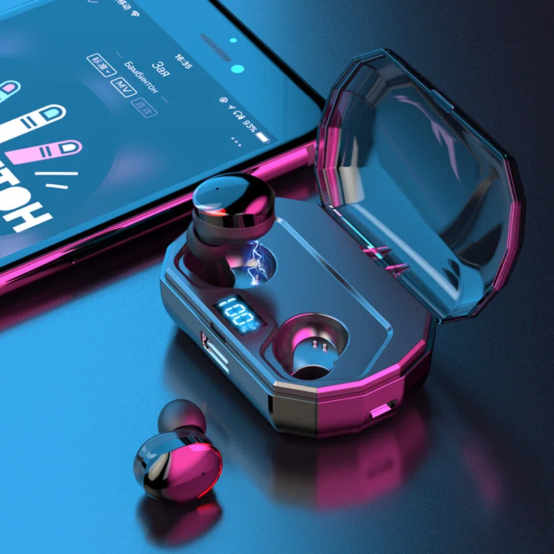 Bluetooth 5 0 истинные беспроводные наушники 3D стерео аудио в ухо встроенный
