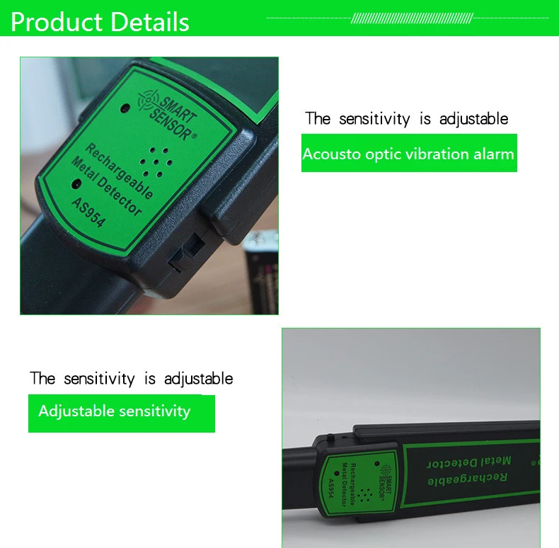 Ручной детектор металла Pinpointer Высокая чувствительность безопасности сканер Hunter инструмент с перезаряжаемые 9 В в батарея (включает)