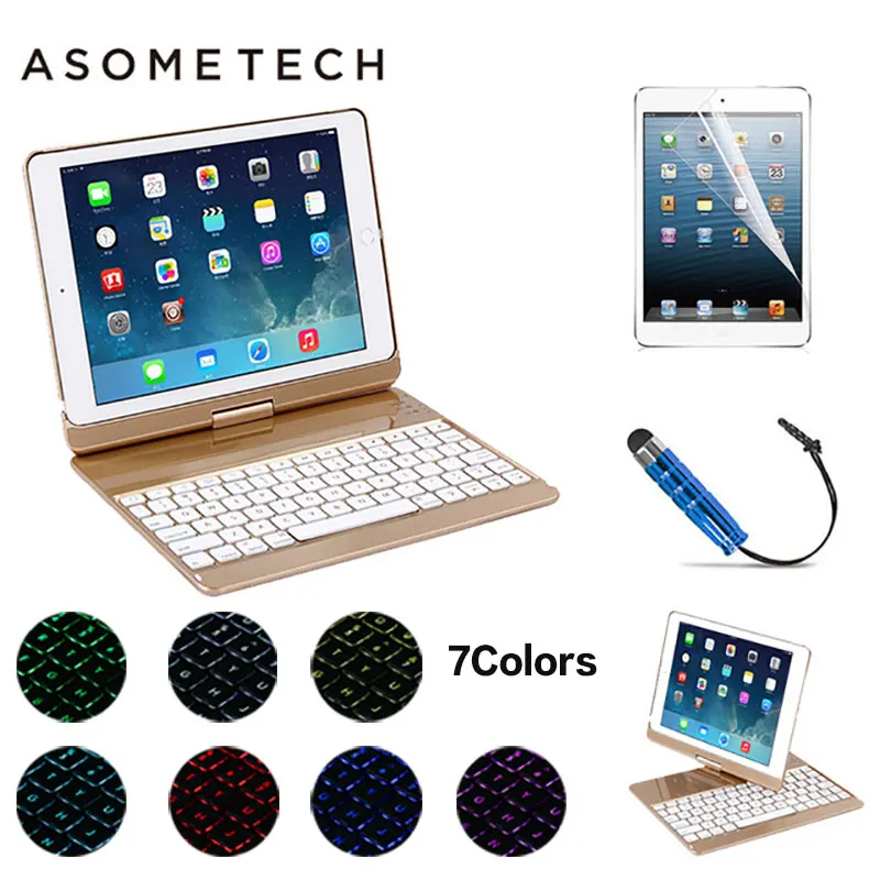 Для 2017 Новый iPad 9 7 Air 1/2 pro 360 градусов вращение беспроводной Bluetooth чехол для