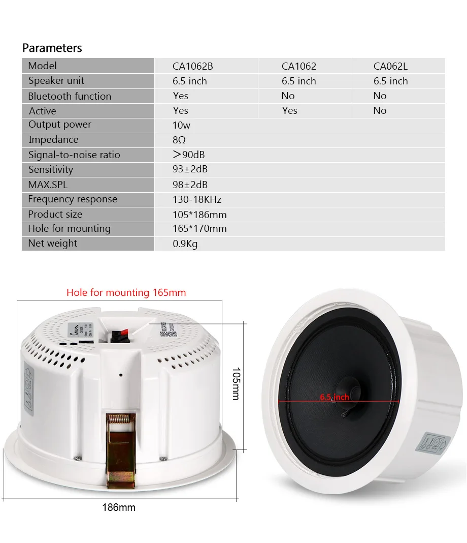 Oupushi CA1062B встроенный потолочный динамик bluetooth настенный динамик Портативная акустическая система