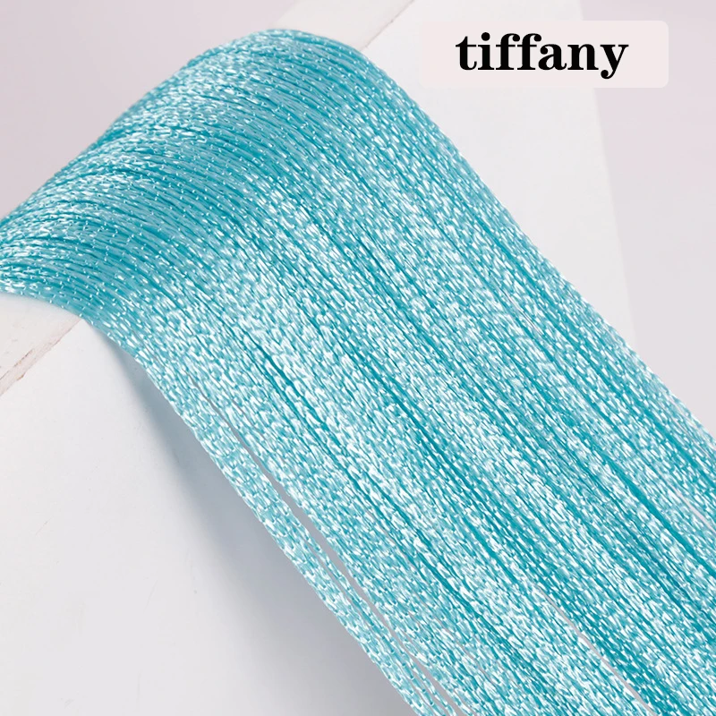 tiffany Разные цвета на выбор, 100 см X 200 см, нитевые занавески для гостиной, двери, стены, окна, панели, занавески с кисточками - Цвет: tiffany