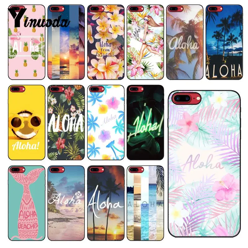 

Yinuoda Hello Hawaii Aloha Coque Shell Phone Case for iPhone 8 7 6 6S 6Plus 5 5S SE XR X XS MAX Coque Shell