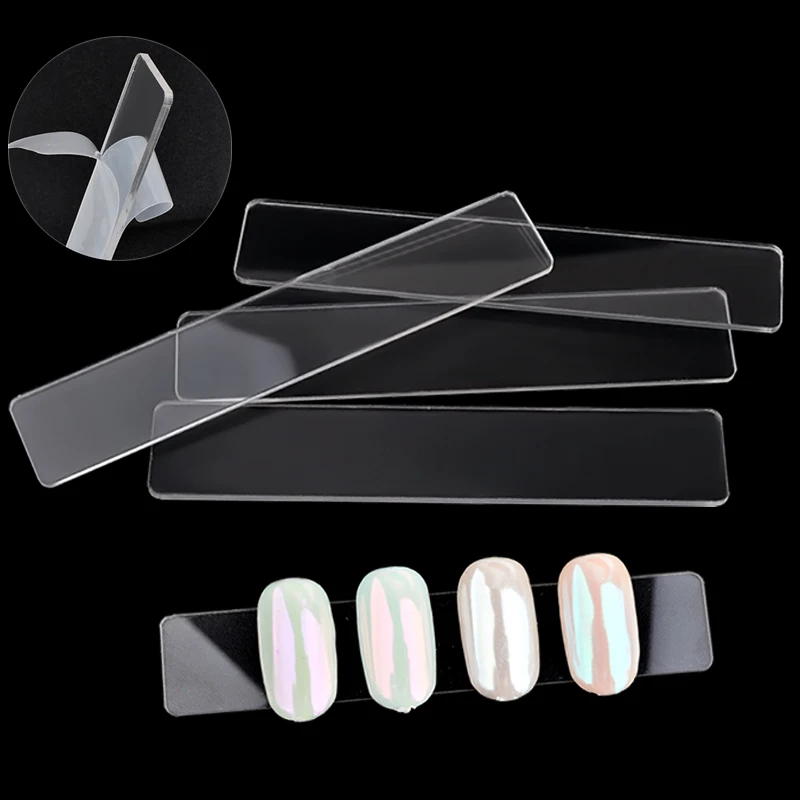 

10 Pcs False Nail Art Tips Display Holder Board Clear Bar Chart False Stick Practice UV Gel Polish DIY Salon Nail Manicure Tools