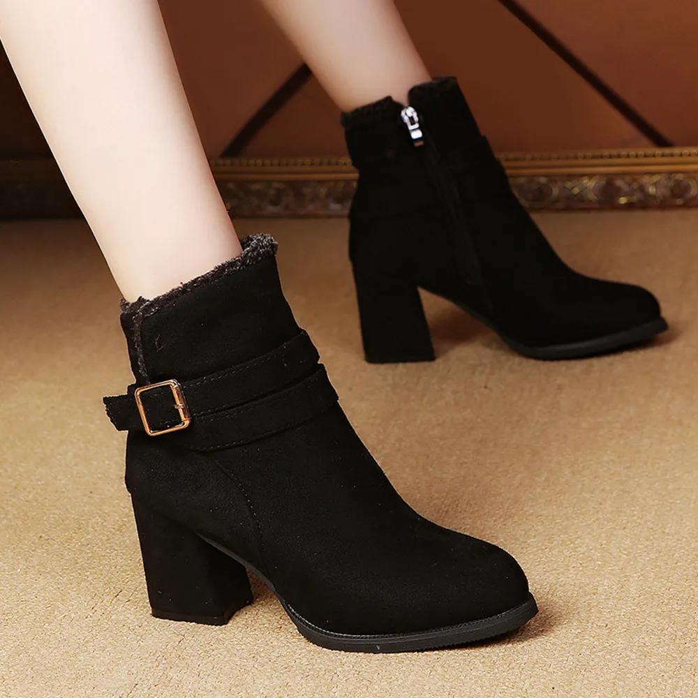 ankle boot with belt